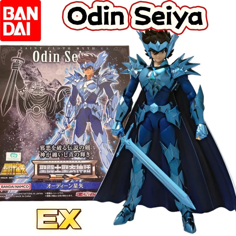 Original BANDAI Saints Myth EX Odin Seiya BP Saint Seiya PVC Action Figure Desktop Decoration Collection Toy Boy's Birthday Gift