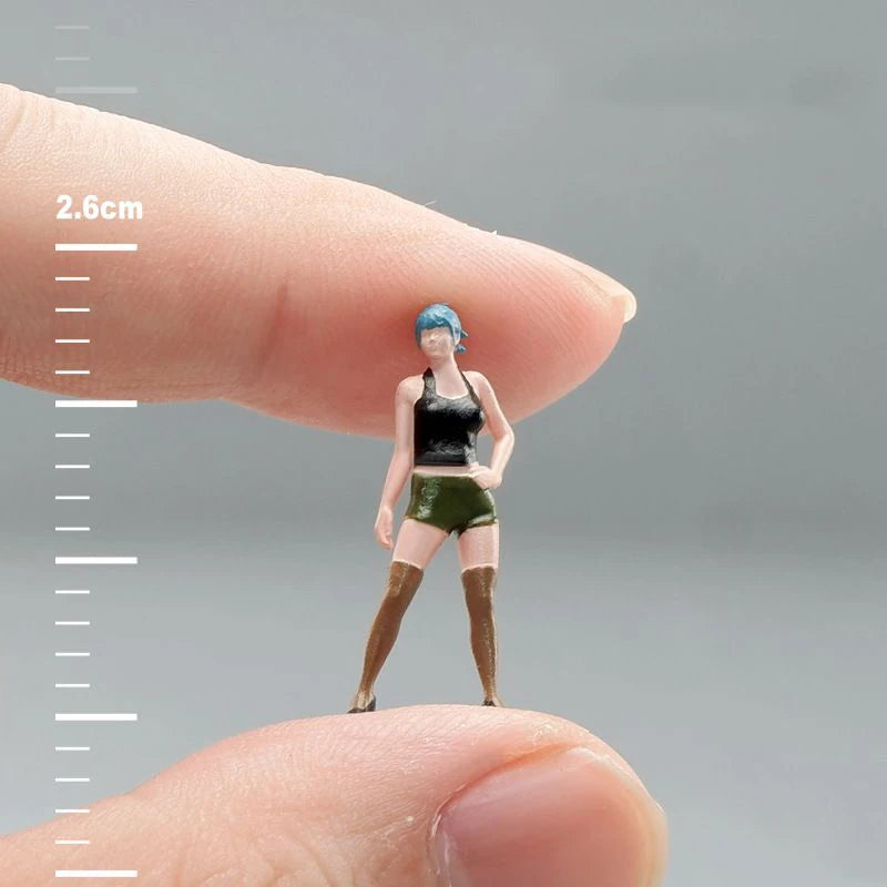 Resin Diorama 1:64 Scale Mini Figures Miniatura  Garage Scenes Minifigures Model Kit DIY Craft Toys Anime Figure Collectible