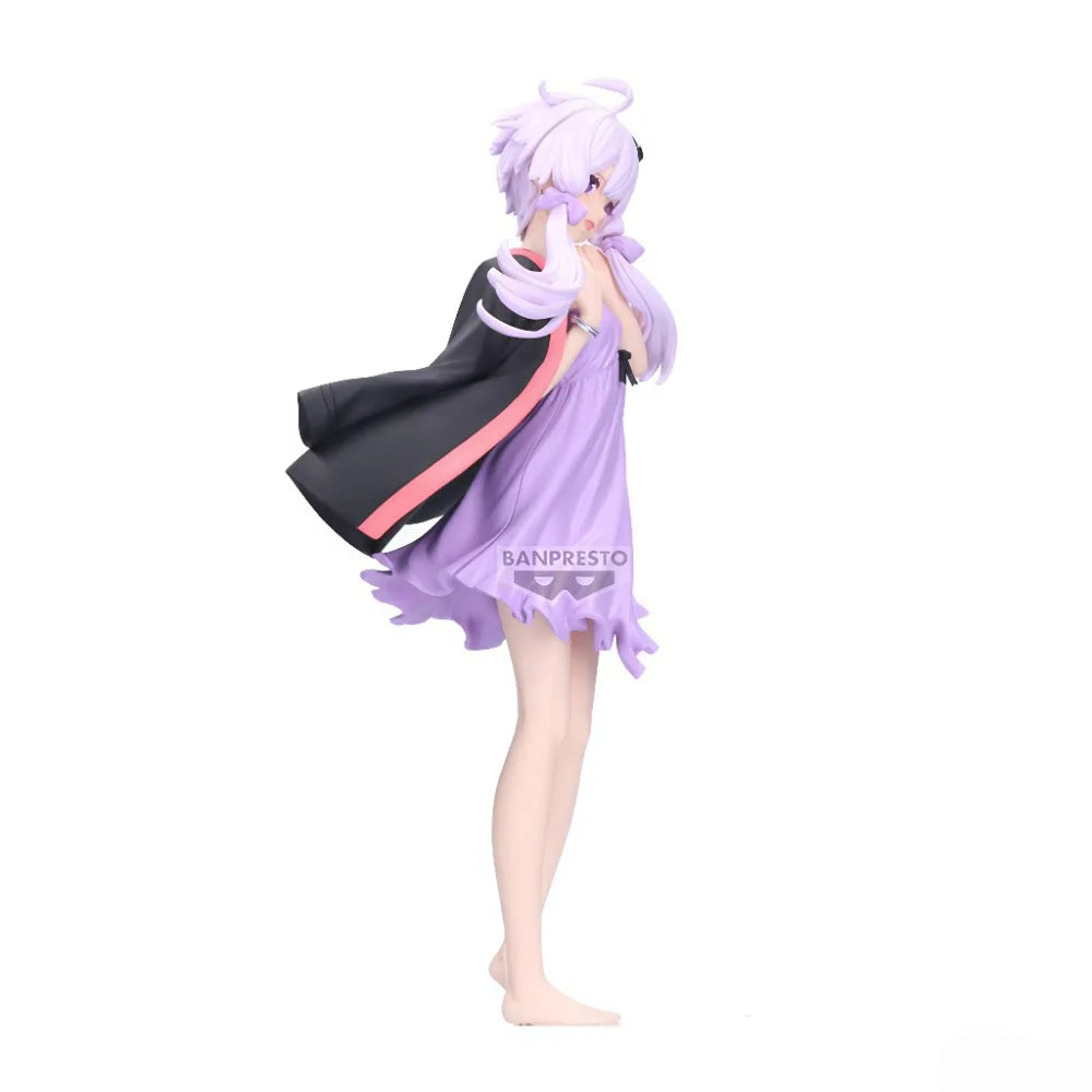 Original BANDAI Banpresto VOCALOID Yuzuki Yukari Purple Dress PVC Anime Figures Action Figure Model Toys Christmas Gifts