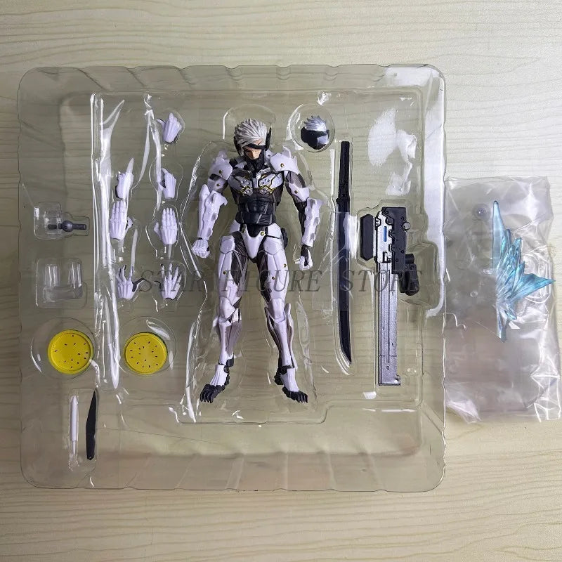 Kaiyodo Metal Gear Solid Raiden Action Figure PVC Movable Collection Revoltech Solid Snake Jack Figurine Model Toy Child's Gifts