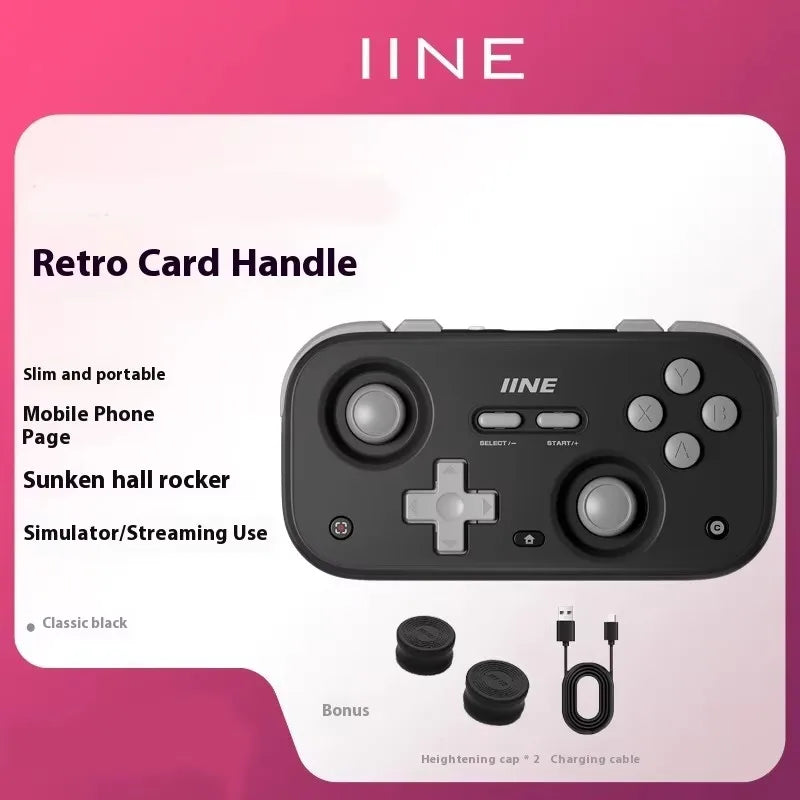IINE Retro Pocket Gamepad Retro Gaming Controllers Wireless Bluetooth 1000Hz Hall Joystick Portable For Android IOS Phones PC NS
