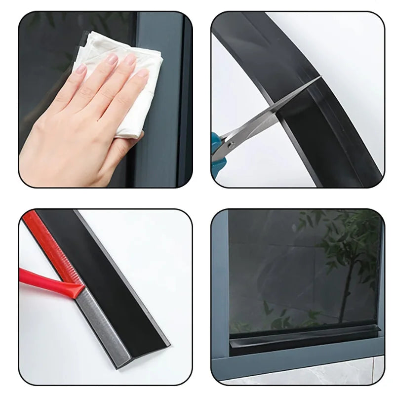 waterproof baffle rainproof water backflow sealing strip sill edge water guide plate aluminum sliding window water blocking Bar