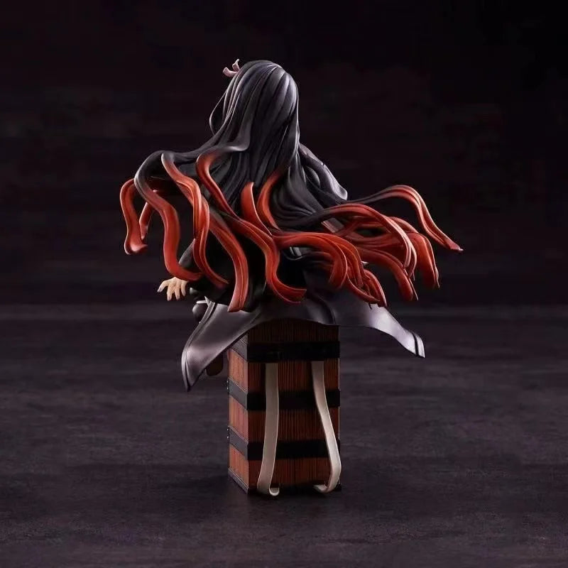 15cm Demon Slayer Kamado Nezuko Sitting Model Toy PVC Figure Toy Collection Box Decoration Desktop Collection Decoration Gift
