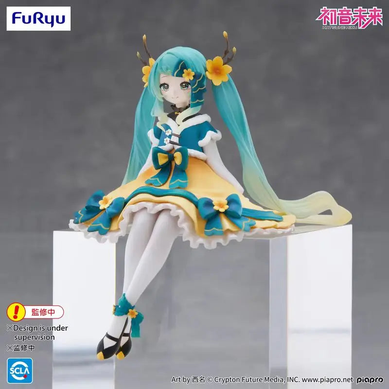 New In Stock Genuine Furyu Hatsune Miku2025 Winter Jasmine Noodle Stopper Anime Figure Toys Pvc Model Collection Miku Figurine
