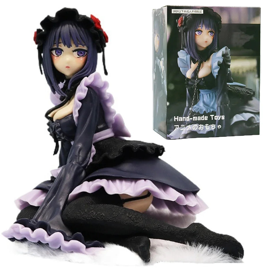 My Dress-Up Darling Two Anime Figure Standing And Sitting Black Maid Outfit Kitagawa Marin Action Figure Collection Model Toys