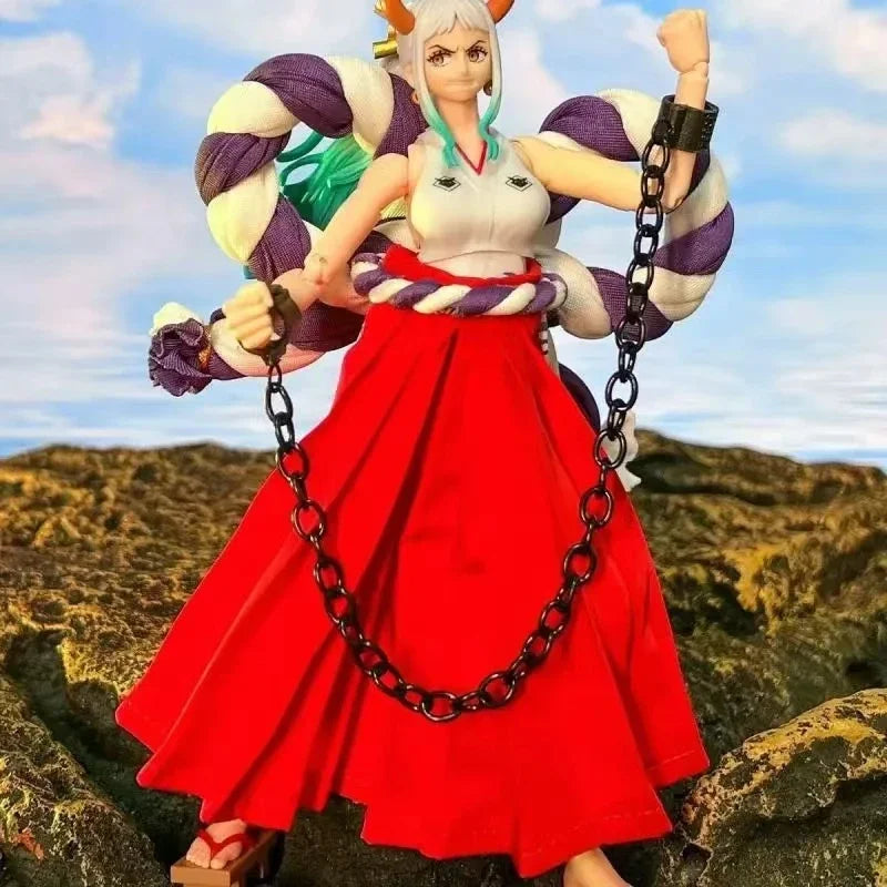 In Stock Bandai Original Figure One Piece S.H.Figuarts YAMATO PVC Anime Action Figure Toys Gifts for Children Collector Model