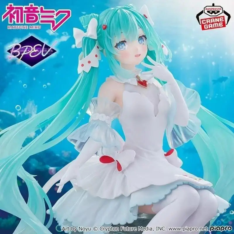 Bandai VOCALOID Hatsune Miku Ice Sea Angel Prize Figure PVC Material For Collectors Home Decor Japanese Version New And Original