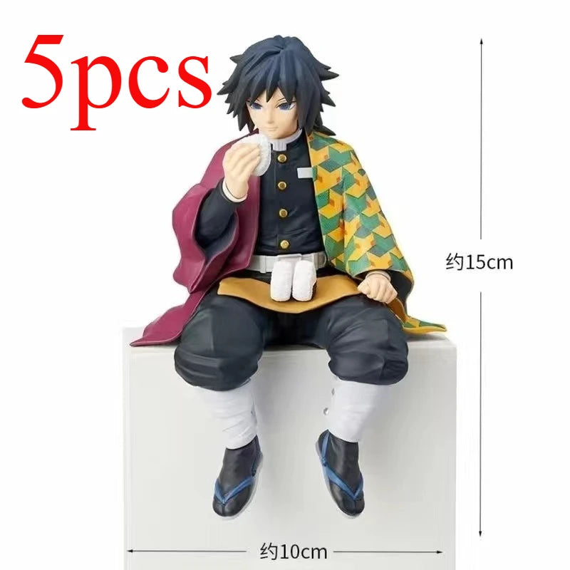 5pcs  Anime Figure Demon Slayer Kimetsu No Yaiba Anime Action Figures Tanjiro Nezuko I Models Perfect Gift for Fans Toy