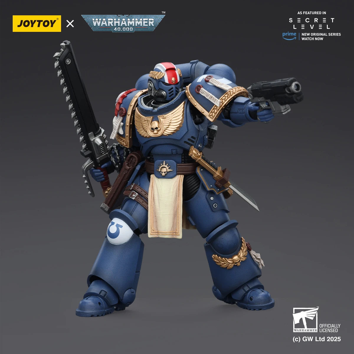 JOYTOY Warhammer 40K 1/18 Scale Ultramarines Titus Metaurus Levantus Torvald Figurine Model Movable Joint Collection Toys