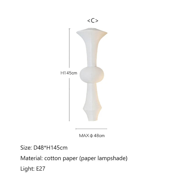 Janpanese Akari Rice Paper Lamp modern Noguchi Yong Pendant Lamp Living Room Bedroom Corner Designer Light