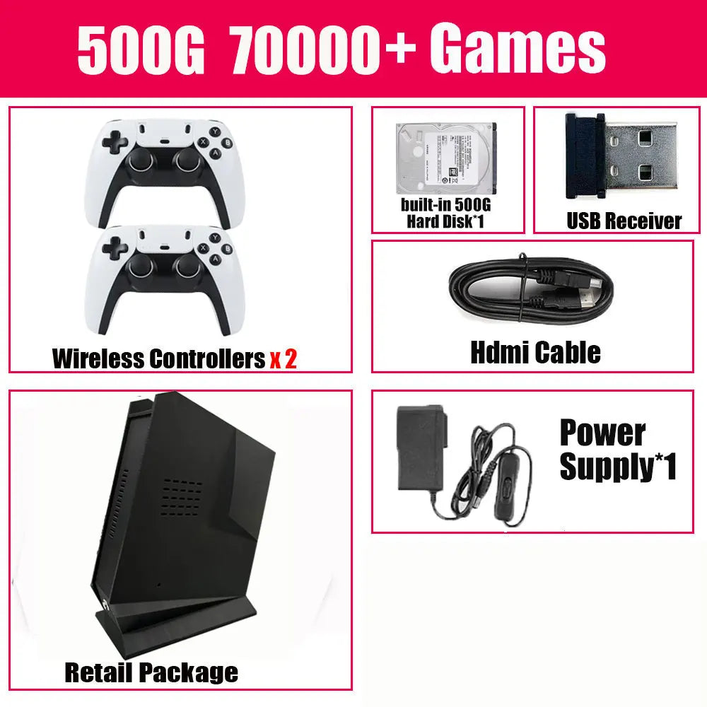 Mini PC Retro Game Box G3 Pro Dual System 99999+ Games 16GB RAM 2TB HDD Intel Game Console for PS2 PS3 WiiU Wii GameCube Saturn