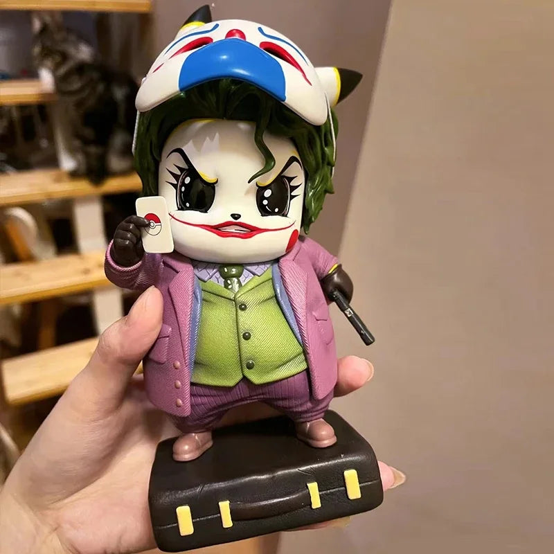 Marvel Anime DC 12CM Q Edition Clown Picchu Doll Figure Case Desktop Decoration Model Collection Christmas Surprise Gift