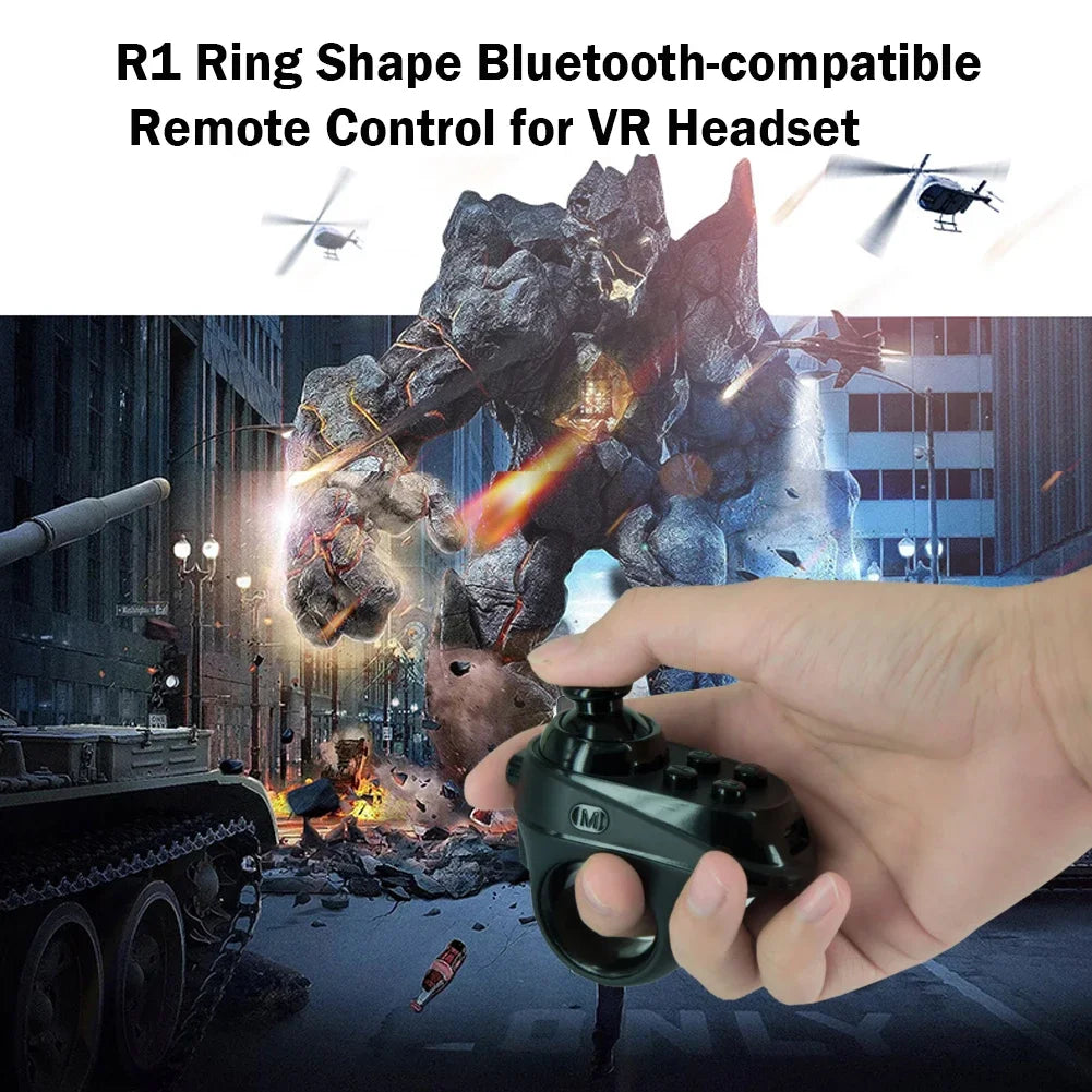 R1 VR Remote Controller Wireless Ring Shape Gamepad Bluetooth 4.0 Remote Control Ring For iPhone Android Smartphone VR Headset