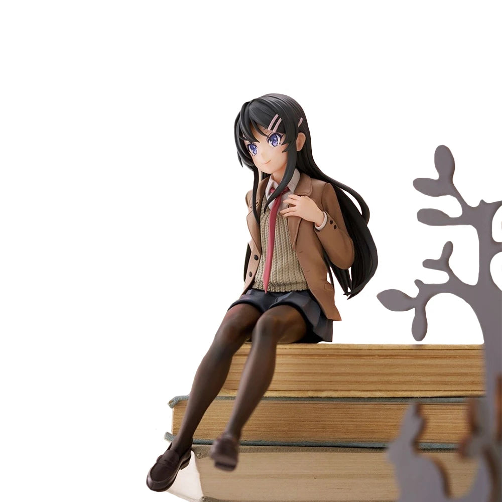 Anime Bunny Girl figure Sakurajima Mai figuras Cute anime JK girl Action Figure Sitting Pose model statue Collect Toy doll Gifts