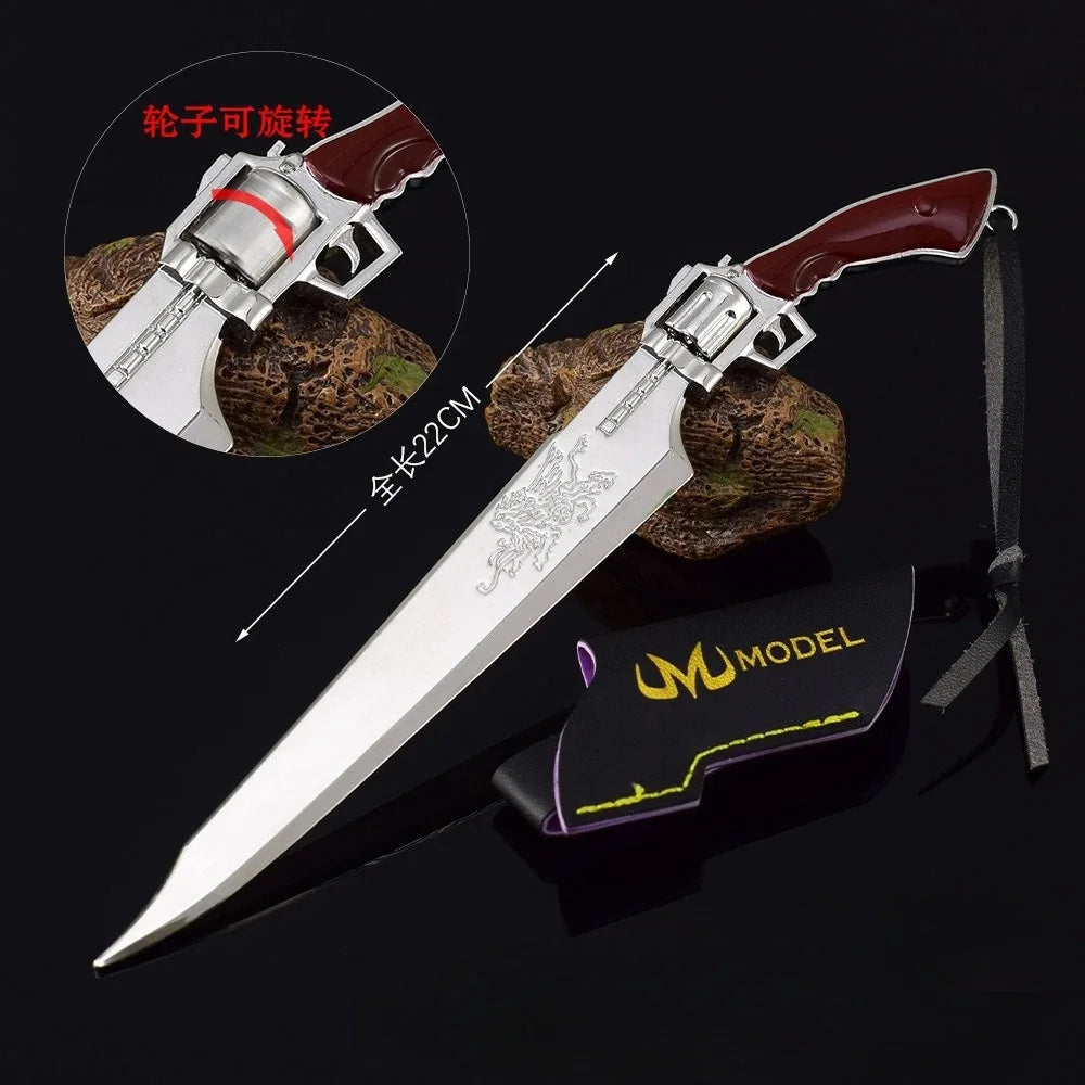 Final F8 Game Peripheral Fantasy Toy Sword Blade Weapon Game Sword Model All Metal Crafts Gift Keychain Ornament Collection