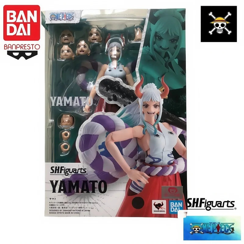 HOT Bandai Original In Stock One Piece Anime Shfiguarts SHF Yamato Action Figure Model Doll Brand New Boxed Garage Figure 18.5CM