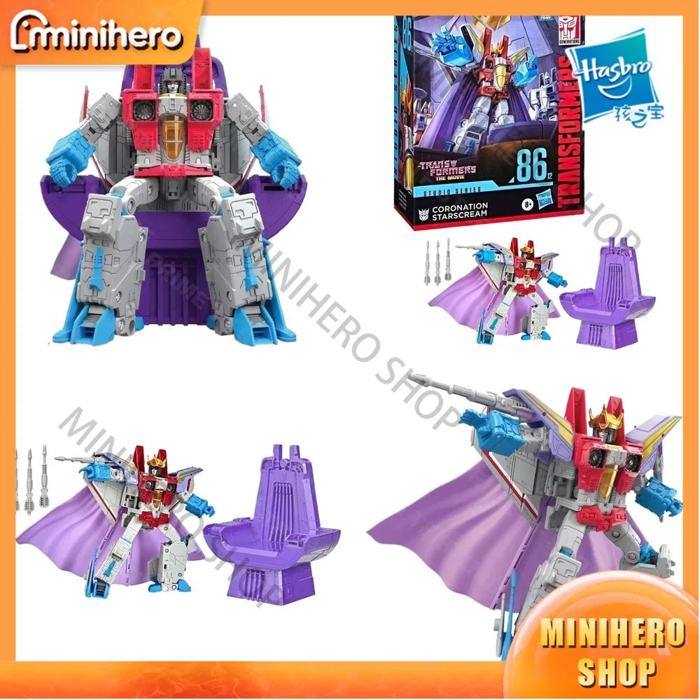 In Stock Original Hasbro Transformers Studio Series SS86-12 Leader Class Coronation Starscream Articulated Action Figure