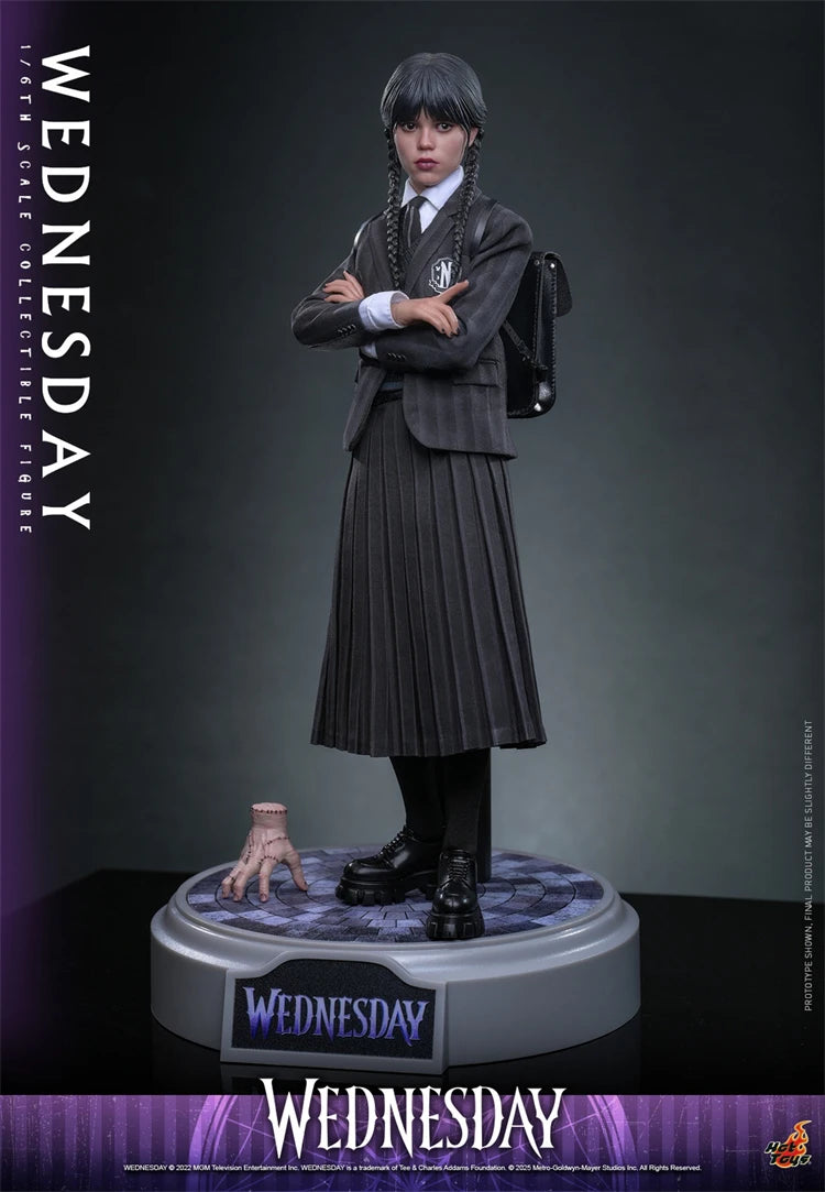In Stock HotToys TMS135 Wednesday Naraku Gakuin Style 1/6 Soldier Figure Anime Action Figure Toy Gift Model Collection