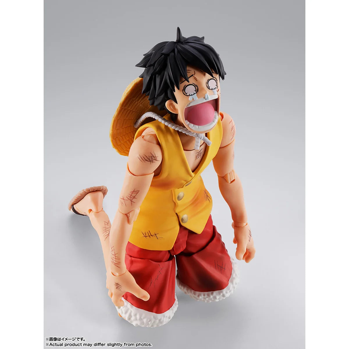 Original Bandai S.H.Figuarts Monkey.D.Luffy Marineford Anime Figure 1/12 Action Doll Ornament Collectible Model Toy