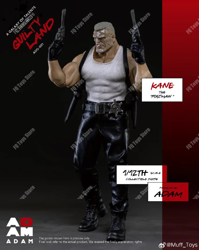 In Stock MUFF ADAM ADG-001 1/12 Scale Men  City of Evil Postman Kane Full Set 6Inch Action Figure Model Toy Collection Gift