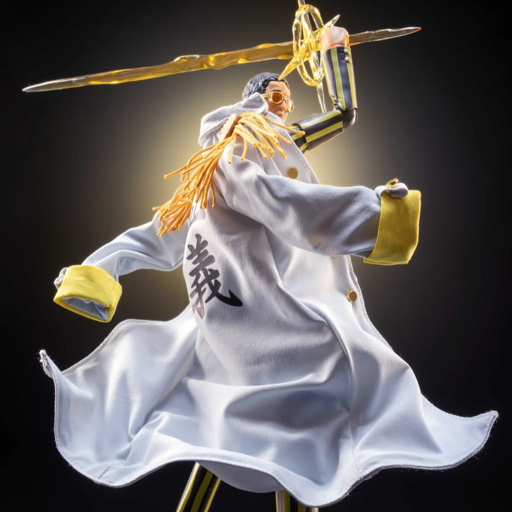 ONE PIECE SHF Anime NEW Handmade Borsalino Admiral's cloak Built In Iron Wire Is Suitable for 1/12 Toys