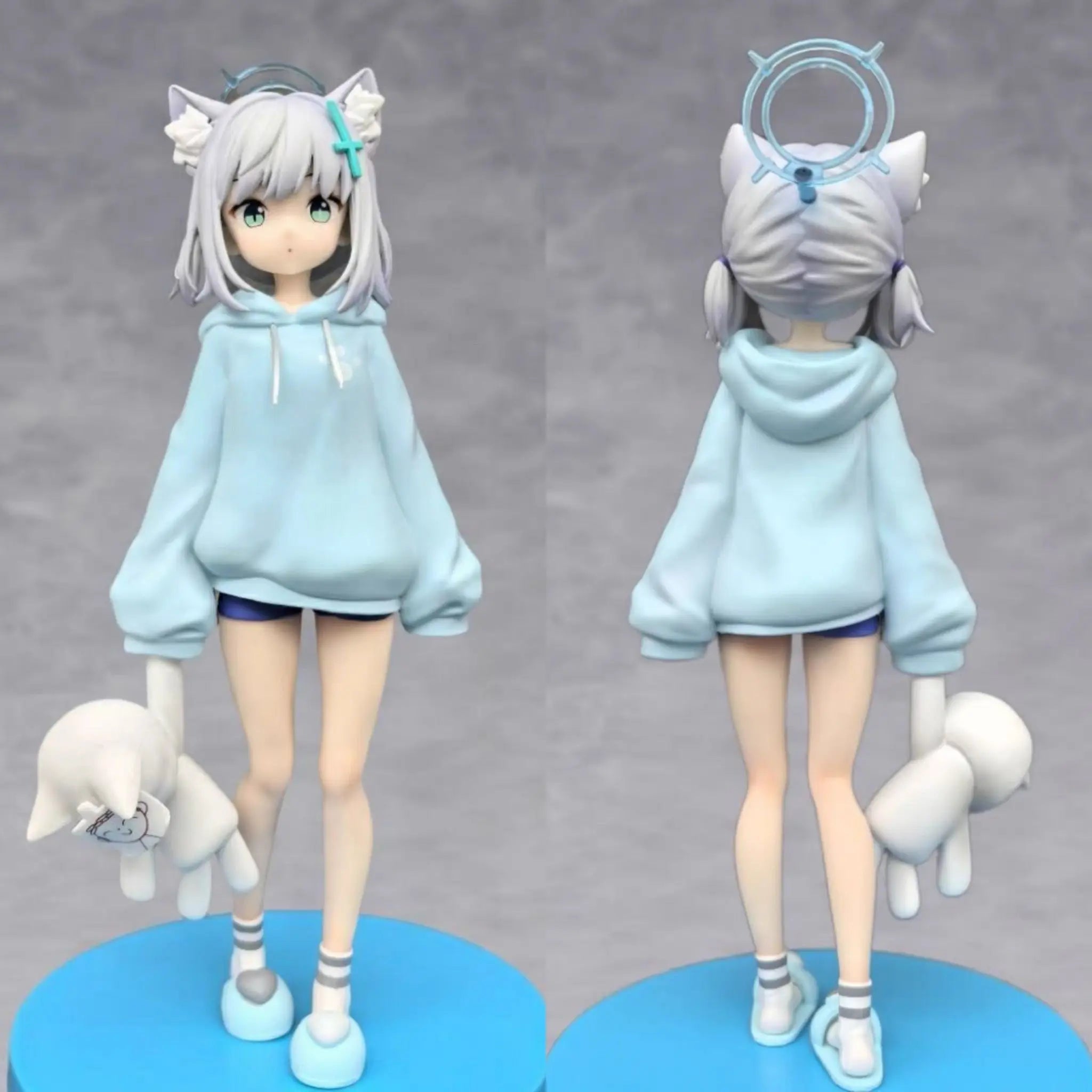 High Quality Blue Archive Sunaookami Shiroko Pajamas Replica Anime Figures Game Models Statue Girl Models Collectible Ornaments