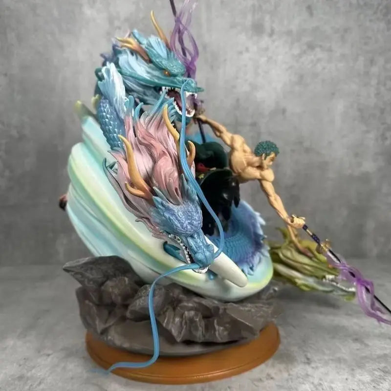 One Piece Gk Three Dragons Roronoa Zoro SantōRyū Figures Model Statue Double Headed Desktop Decorative Toy Gift Collectibl