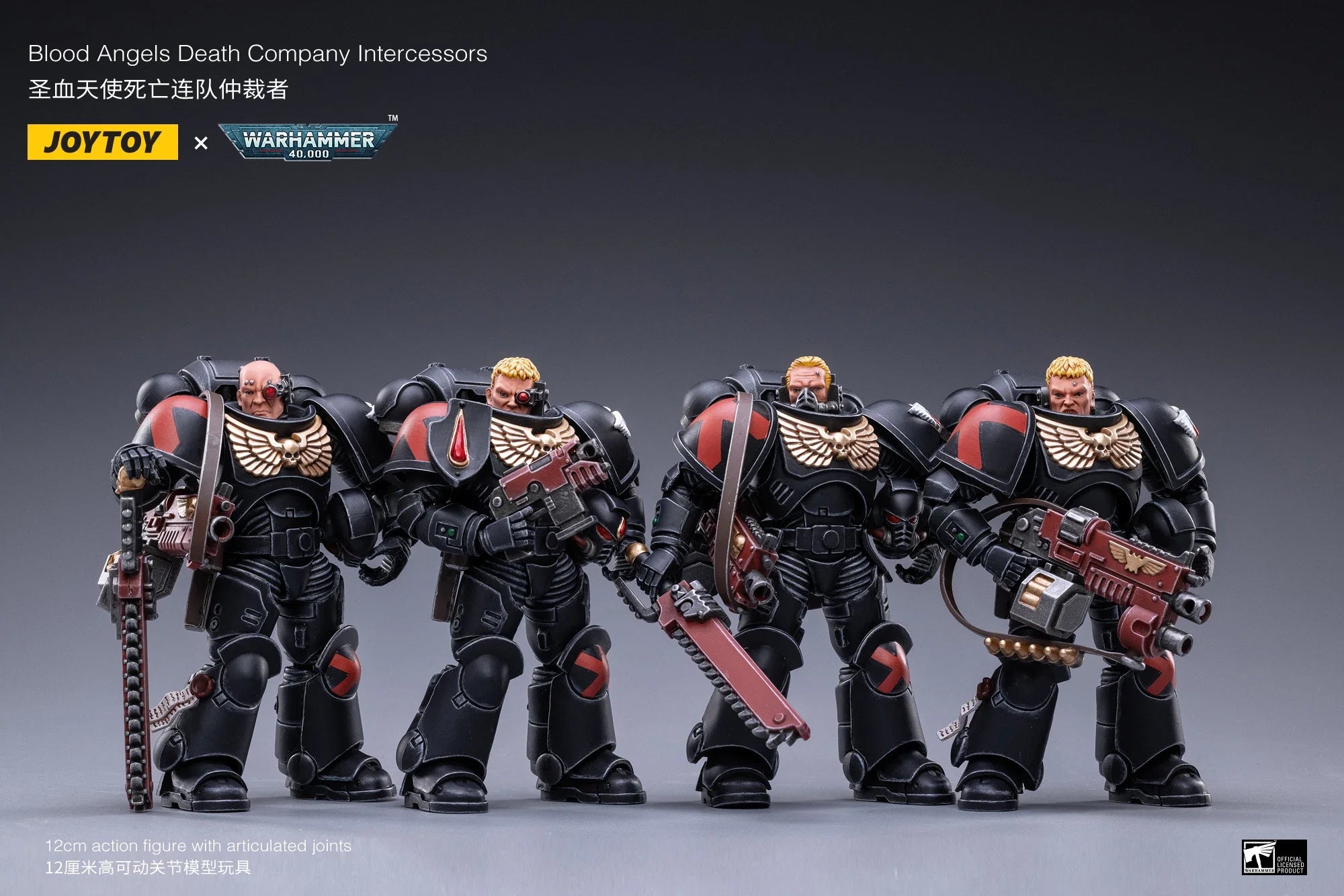 JOYTOY 1/18 Action Figure (4PCS/SET) Blood Angels Death Company Anime Collection Model  Gift Toy Children's in Stock