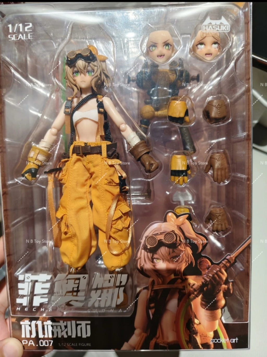 HASUKI - God Cat Jumping Original Pocket Art Series Demonic Witch Chun Handheld and Movable Humanoid Figures Collectible Model