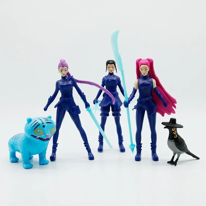 HOT 5pcs Kpop Demon Hunters Figure Model Toy PVC Cartoon Gaming Peripherals Desk Decoration Collection Figures Model Toy For Kid