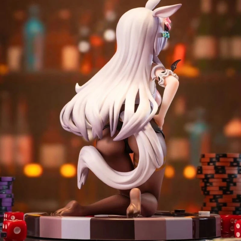 19cm Reed Sauce Lucky Dealer 1/7 Girl Toy Japanese Anime Character PVC Action Character Toy Game Collection Model Doll Gift