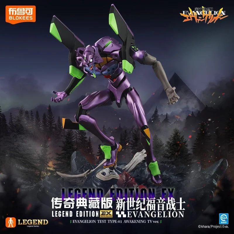 Genuine EVANGELION 01 Toys EVA Action Figure Evangelion Test Type-01 Awakening TV Ver. Assembly Model Kit Robot Plastic Gift