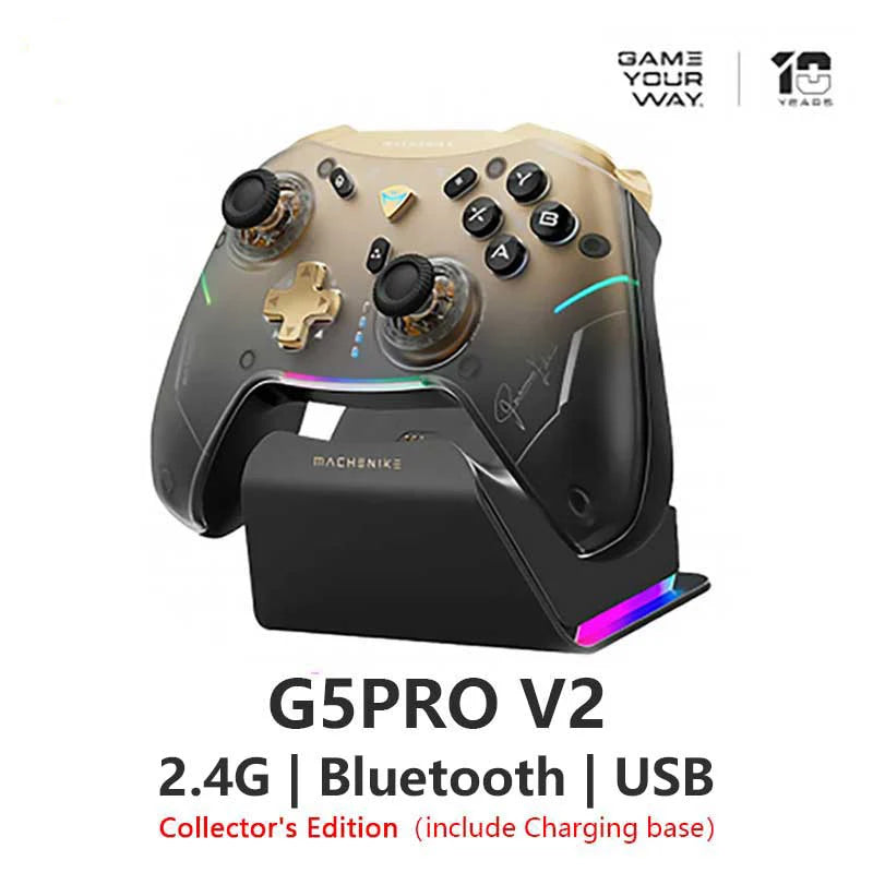 Machenike G5 pro V2 Controller Three-Mode Optical Gamepad Collector'S Edition Hot Swap Hall Rocker Bluetooth Trigger Vibration