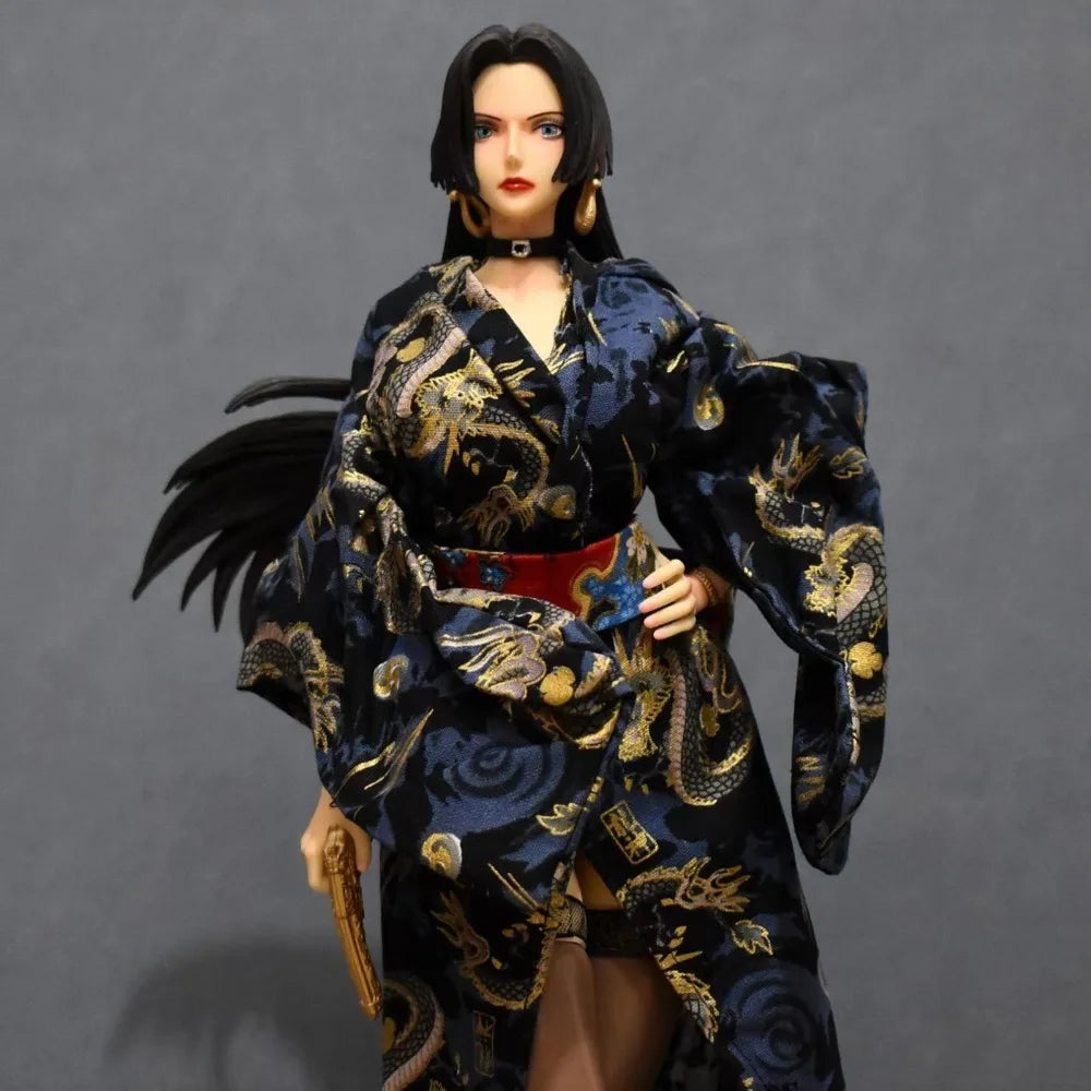 46cm One Piece Boa Hancock Kimono PVC Figure Static Display Model Interchangeable Shawl Scene Anime Collectible Statue Fans Gift