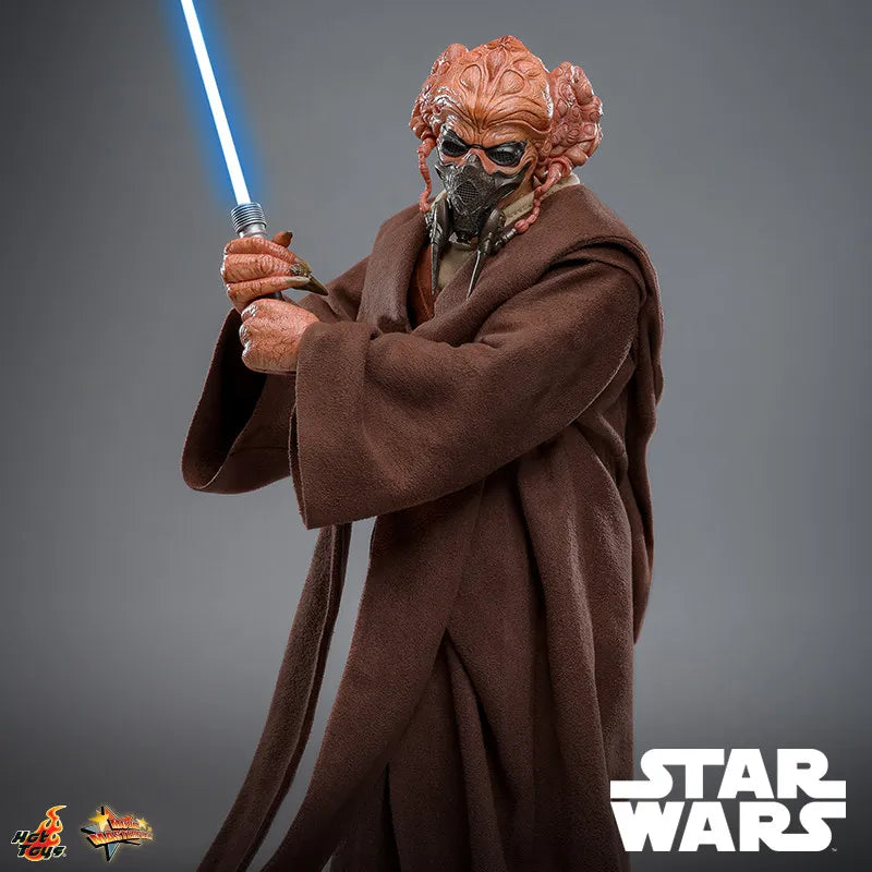 Hot Toys MMS785 Star Wars Episode III Plo Koon 1/6 Scale Collectible Action Figure LED Lightsaber Toy Model Gift for Fans