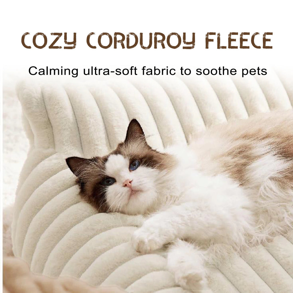 Cat Couch Bed Cute Pet Bed for Small Medium Large Cats Dogs Fluffy Sofa Bed for Pet Indoor with Non-Slip Bottom & Washable Cover