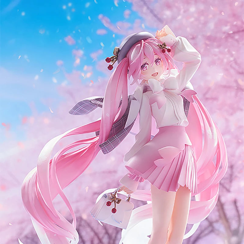 100% Genuine Hatsune Miku Vocal Series 01 Sakura Ver Hanami Outfit Figure Cherry Blossom Theme Spring Collectible Anime Gift