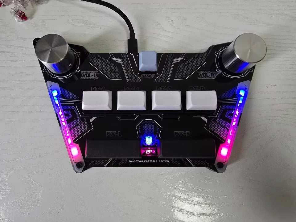 GAMO2 F2PE FAUCETWO Pocket Voltex SDVX DJMAX Mini Controller Arcade Music Game Console Mini Sound Voltex Joystick