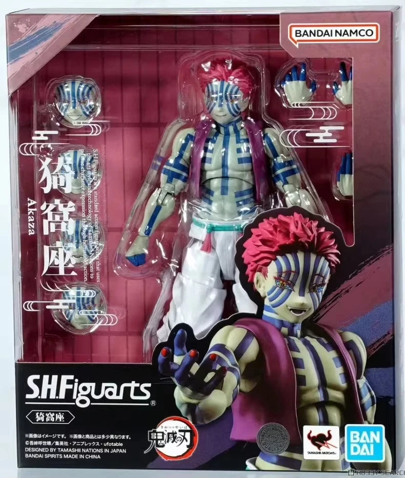 In Stock BANDAI SPIRITS SHF Demon Slayer Rengoku Kyoujurou Akaza Figure Anime Modle Toys Collections Birthday Gift Original