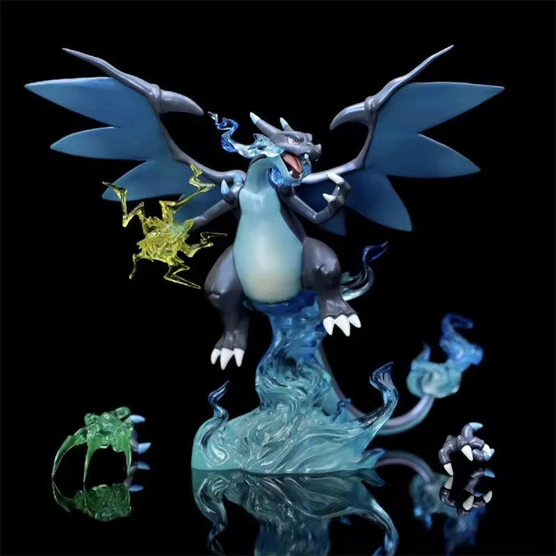 Pokemon Mega Charizard X Фигура Gk Черен Charizard Dracaufeu Glurak Манга Статуя PVC аниме Екшън Фигурка Колекционерски Модел Играчка