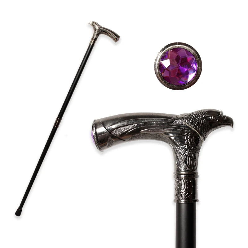 10 Colors Eagle-Head With Transparent Diamond Man Luxury Fashion Walking Stick Women Decorative Elegant Walking Canes