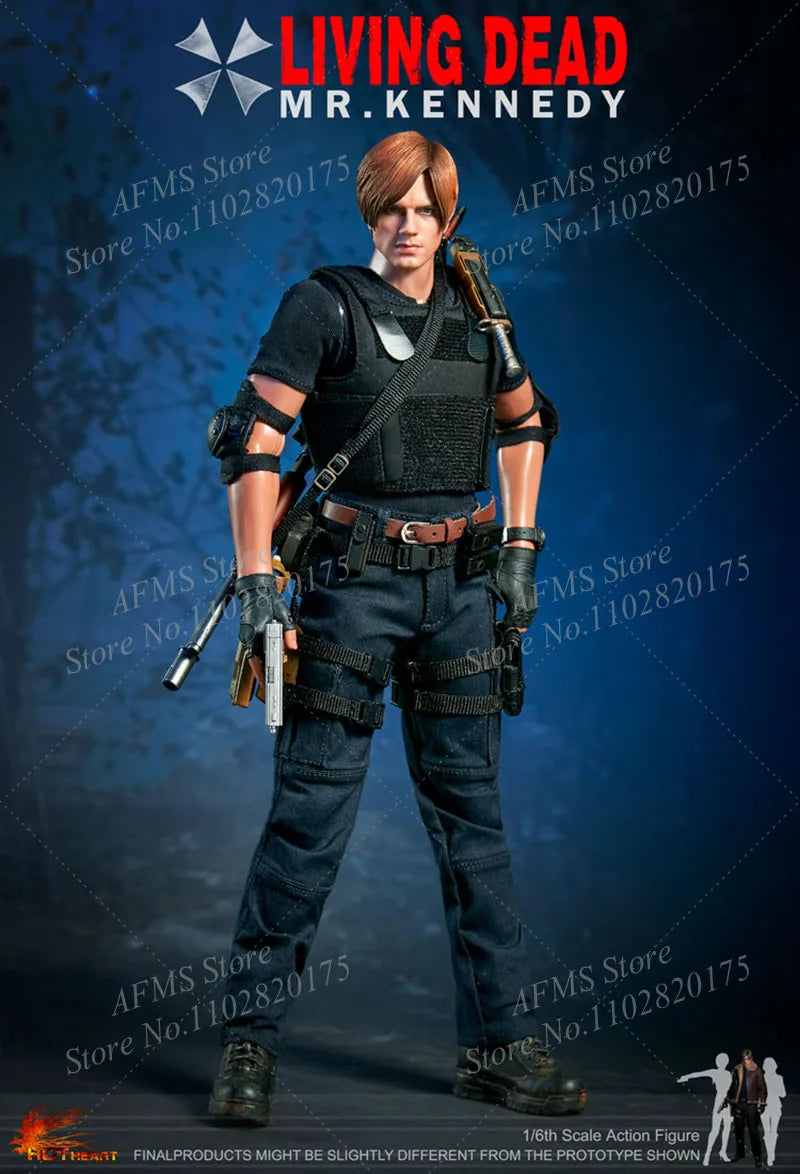 Hot Heart FD014 1/6 Scale Collectible Figure Mr.Kennedy Zombie Killer Leon 12Inch Men Soldier Action Figure Model