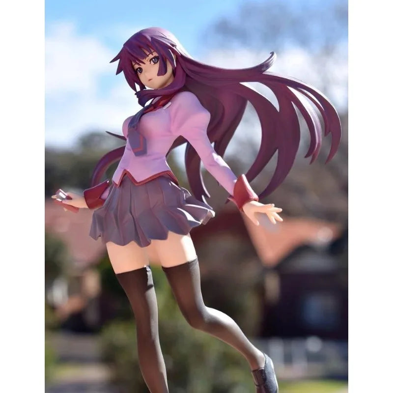 Bakemonogatari Senjougahara Hitagi Standing posture 21.5cm PVC Action Figure Anime Figure Model Toys Figure Collection Doll Gift