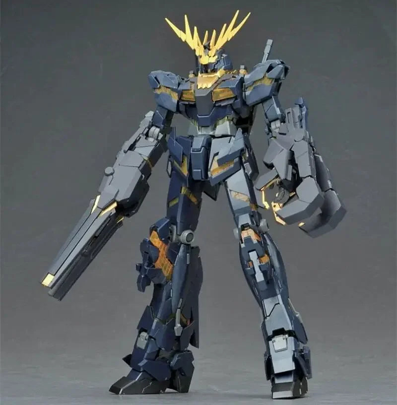 Original Bandai Anime Figure MG 1/100 RX-0 UNICORN GUNDAM-02 BANSHEE Assembly Anime Action Figures Collect Decorative Toys
