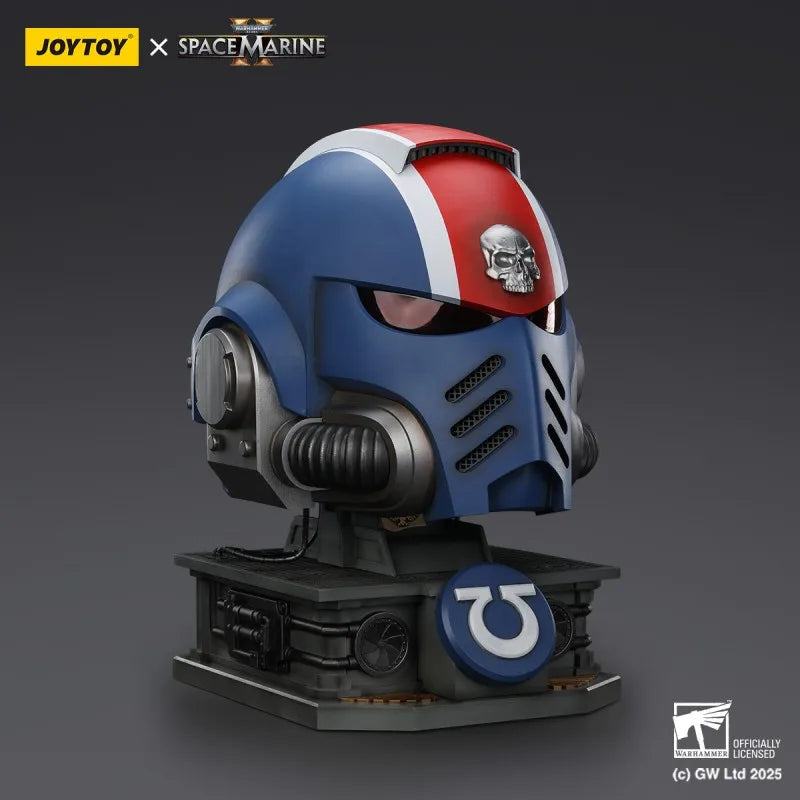JOYTOY Warhammer 1:1 Wearable Ultramarines Lieutenant Titus MKX Helmet Action Figure Adjustable Inner Padding LED Light Model To
