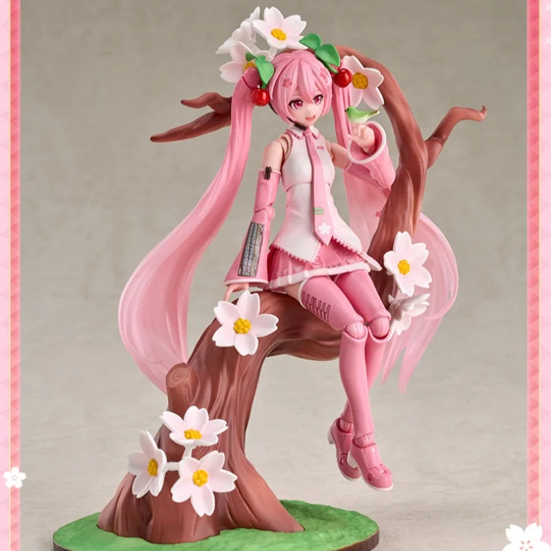 New Original Hatsune Miku Miracle Cherry Blossom Future Lothing Assembled Model Movable Doll Toys Action Figures ﻿
