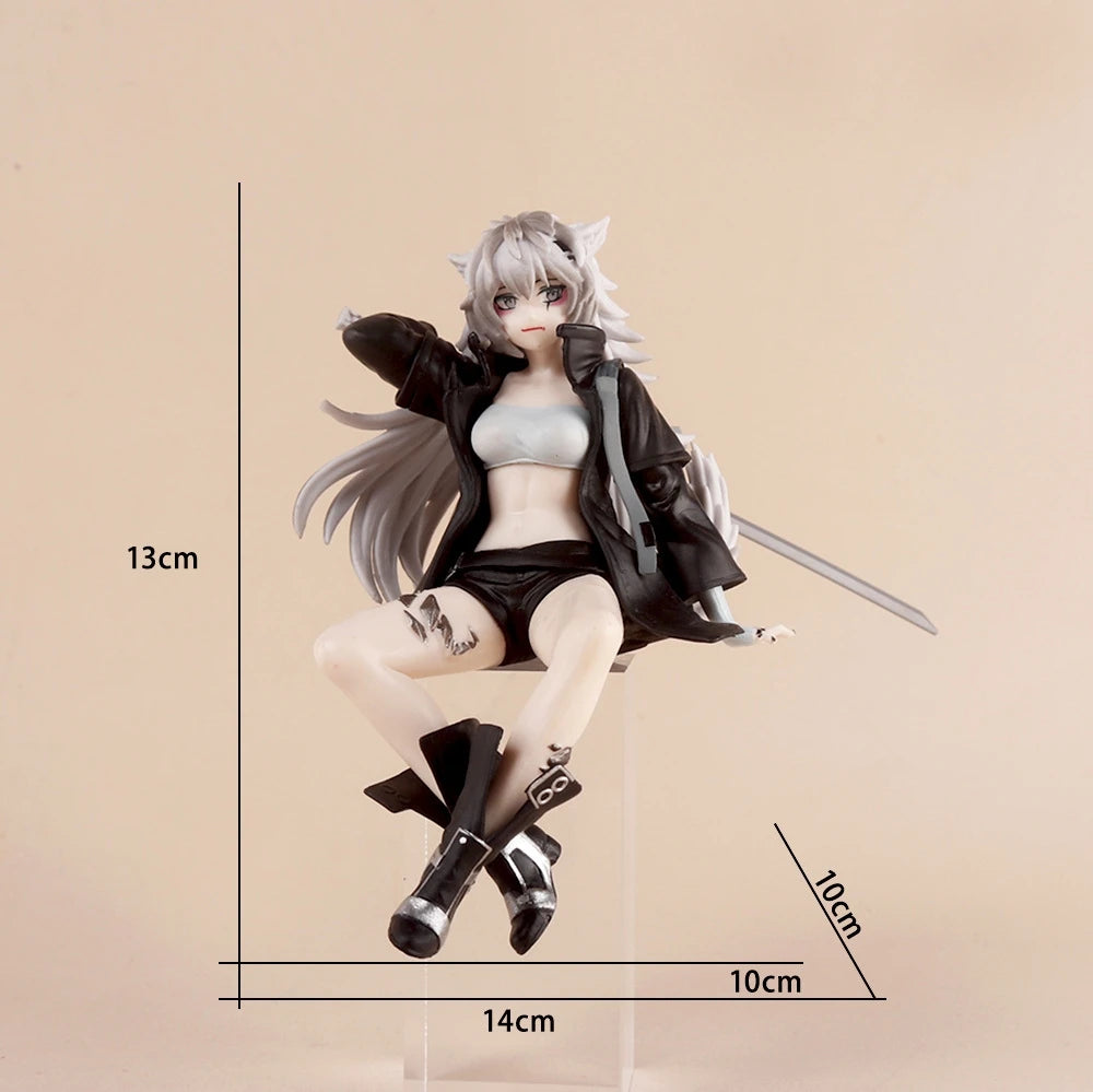 Arknights Anime Figur 13cm Lappland Sitzhaltung Action Figur Modell PVC Kawaii Erwachsene Sammlung Statue Geschenke