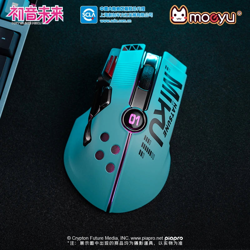 Tcv Hatsune Miku Gaming Mouse Usb 2.4g Wireless Rgb Light Up 12000 Dpi Ergonomic Mice For Pc Laptop Desktop Computer Gamer