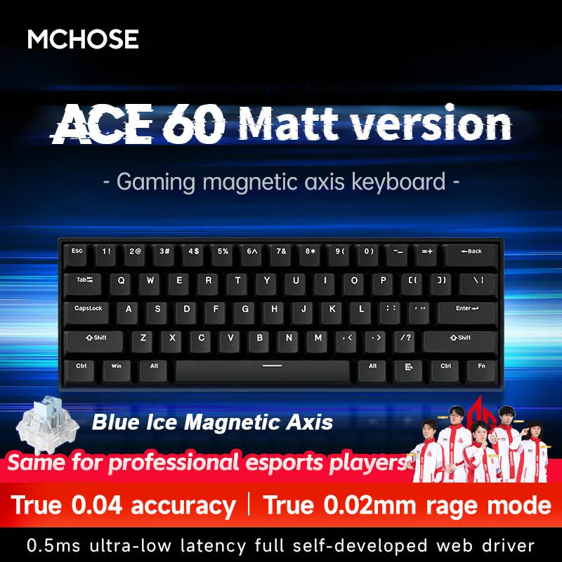 MCHOSE ACE60 Pro ACE68 Esports Wired Mechanical Keyboard Magnetic Switch Hot Swap Customized Gaming Keyboard Pc Gamer Accessorie