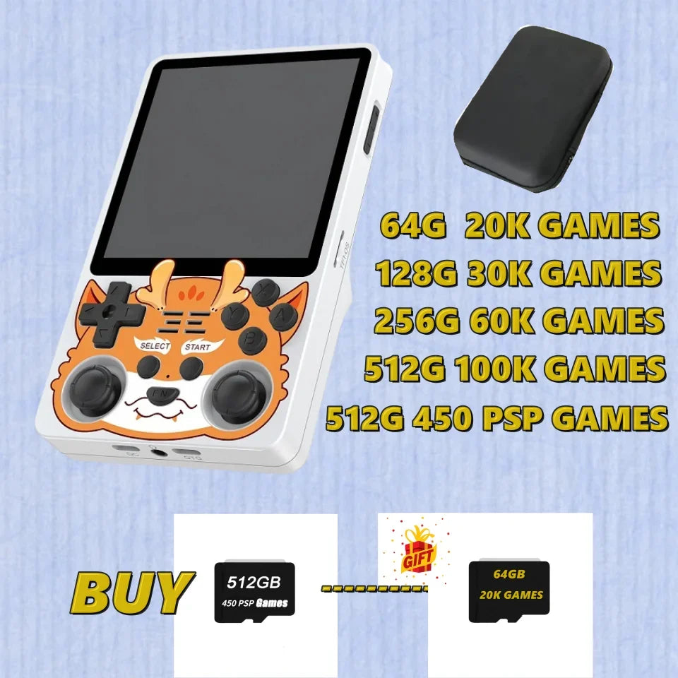 POWKIDDY RGB20SX Portable Handheld Game Console Retro Pocket 4.0 Inch Screen Linux OS Portable Video Players 512G PSP  Console